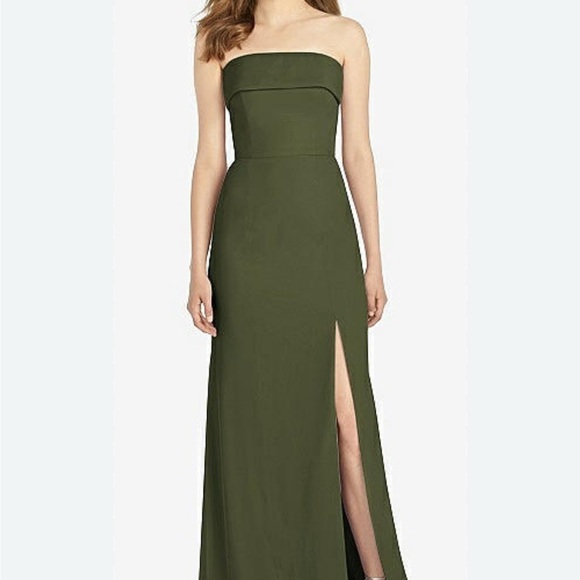 Bella Bridesmaid Dresses & Skirts - Abella Strapless Olive Evening Dress